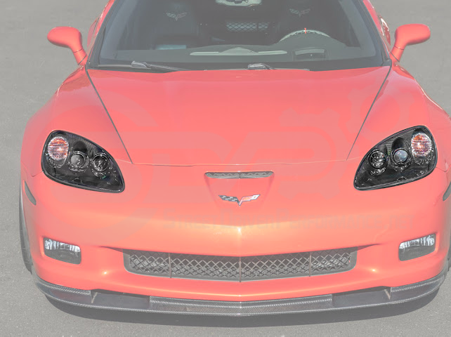 2005-2013 CHEVROLET CORVETTE C6 | FACTORY OEM STYLE CARBON FIBER  HEADLIGHTS HOUSING REPLACEMENT
